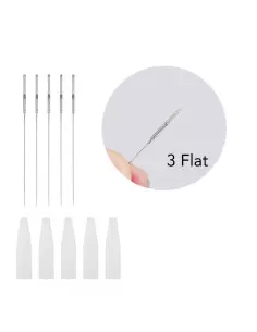 Kapşon Model Kalıcı Makyaj Cihazı İğneleri 5 İğne + 5 Uç 3Flat