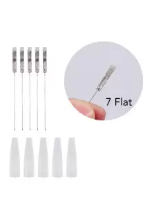 Kapşon Model Kalıcı Makyaj Cihazı İğneleri 5 İğne + 5 Uç 7Flat