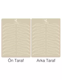 Semina Kalıcı Makyaj Eğitim Pudralı Lateks Çift Taraflı Kalın Kaş Şablonlu Microblading Çalışma Lateks 1 Adet