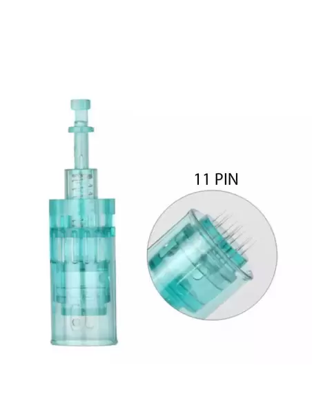 11 Pin 0.18mm Dr Pen A6S Dermapen İğnesi Kartuşlu Klipsli İğne
