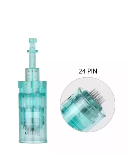 24 Pin 0.18mm Dr Pen A6S Dermapen İğnesi Kartuşlu Klipsli İğne