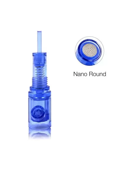 Nano Round Uç Biomaser Uyumlu Vidalı Kartuşlu Dermapen Başlık