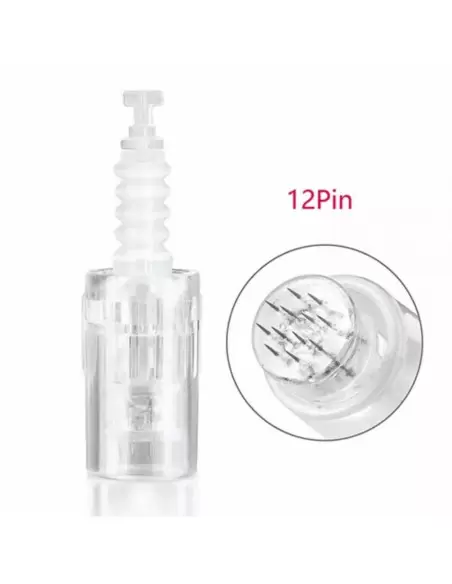 12 Pin Dr Pen Klipsli Kartuşlu Dermapen İğnesi