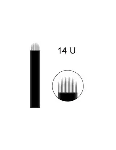 14 U Pin Microblading İğnesi 14 UPin Siyah Blades 0.18mm