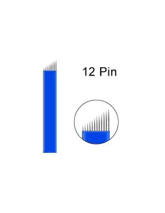 12 Pin Microblading İğnesi 12 Blades Mavi