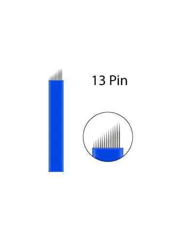 13 Pin Microblading İğnesi 13 Blades Mavi