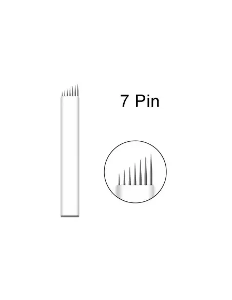 7 Pin Microblading İğnesi 7 Blades Beyaz