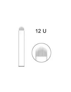12U Microblading İğnesi 12 U Blades Beyaz