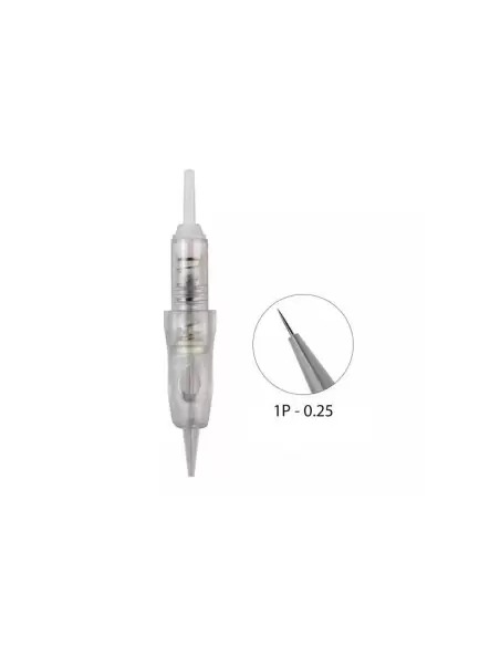 1P-0.25mm Vidalı Kartuşlu Kalıcı Makyaj Cihazı İğnesi Boya Hazneli