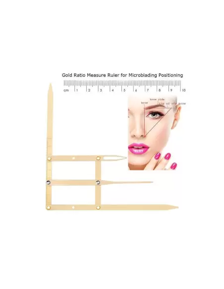 Kalıcı Makyaj Altın Oran Pergeli Microblading Kaş Ölçüm Cetveli