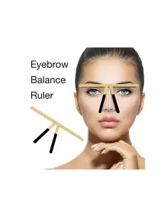 Kalıcı Makyaj ve Microblading İçin Kaş Ölçüm Cetveli Gold Renk Eyebrow Balance Ruler