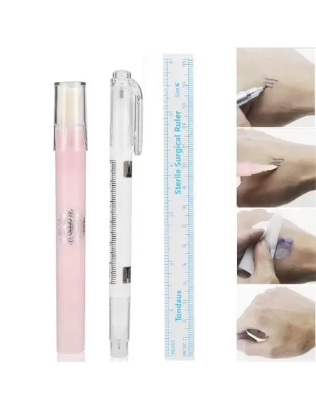 Microblading ve Kalıcı Makyaj Marker İşaretleme Kalem ve Kalem Silgi Seti