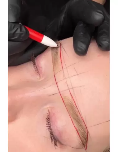Kalıcı Makyaj Microblading Jel Tasarım Kalem Kırmızı